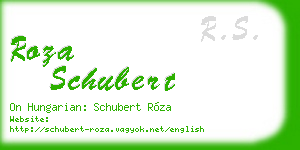 roza schubert business card